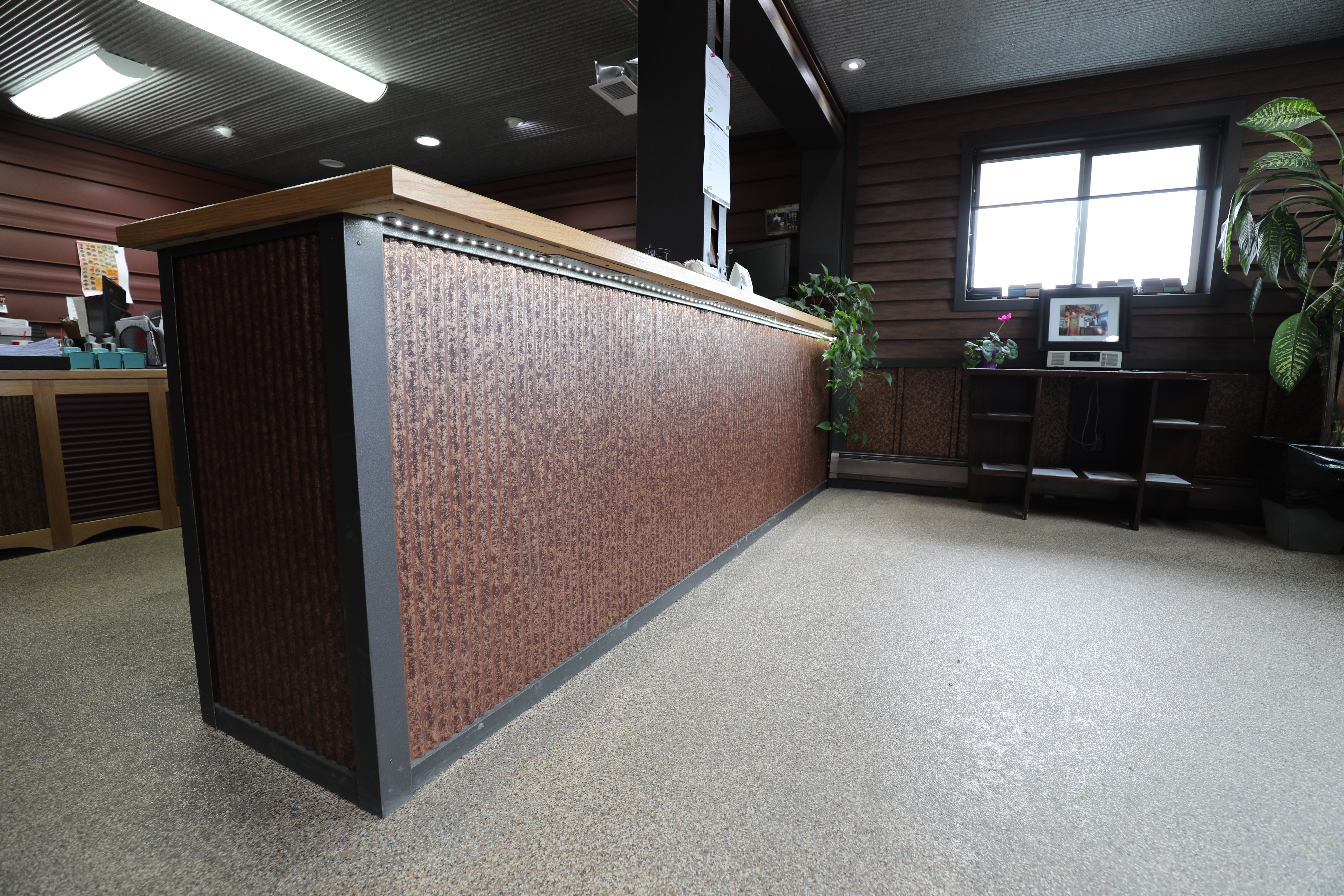 Rustic Copper Accent on Counter